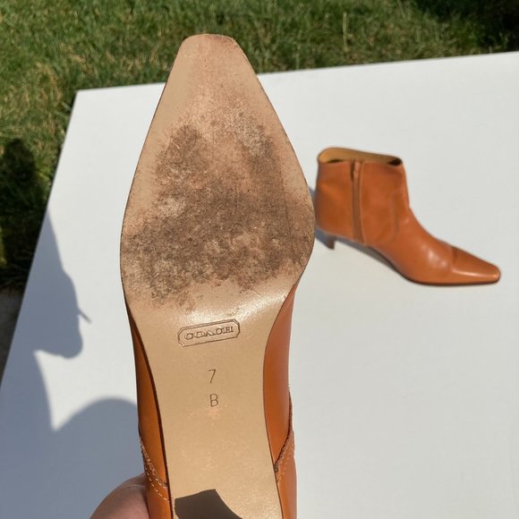 Brown Orange Leather Coach Shoes - Picture 4 of 4